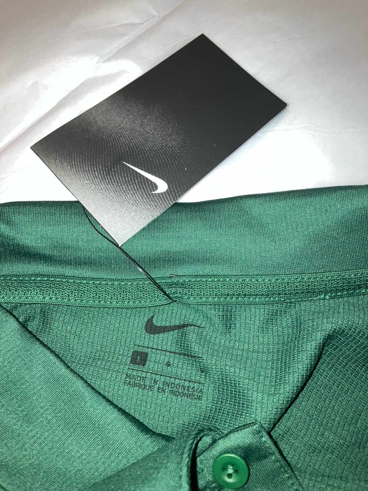 Nike LA Fire Dept LAFD Invitational Green Polo Golf Shirt Men’s Size Large NEW thumbnail 2