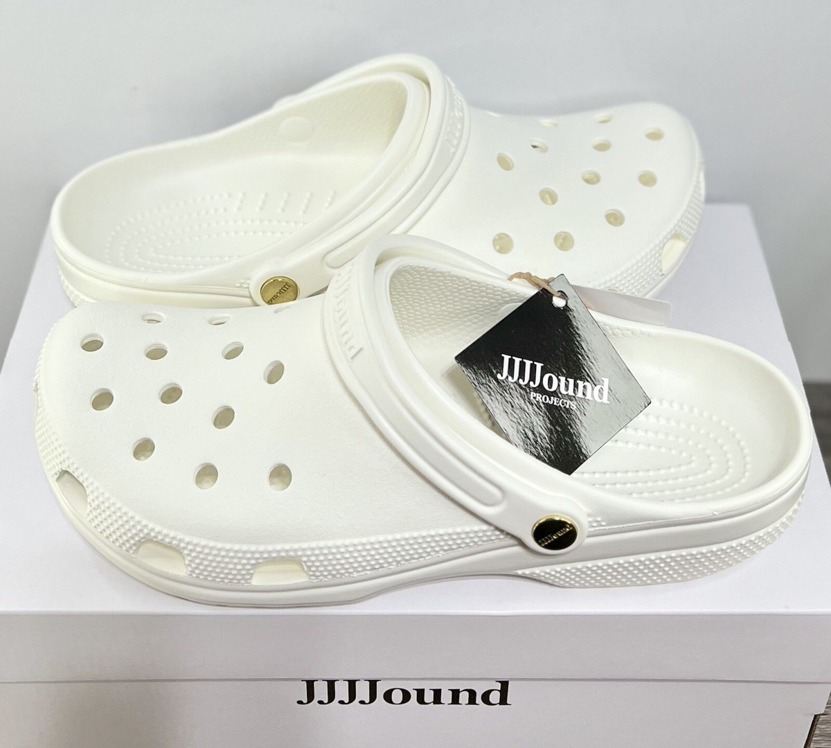NEW JJJJound Crocs Classic Clogs White | Men's Size 12 | eBay