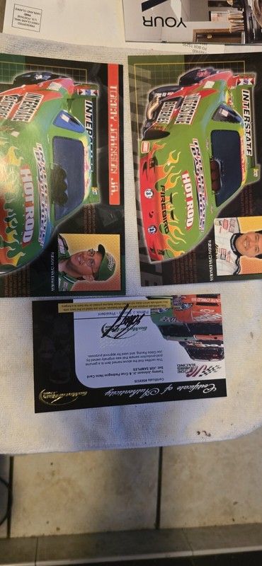 NHRA hero Cards Jgr Sample Tommy Johnson Cruz Perdregon Hotrod Interstate 