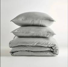 Quince Organic Bamboo Eucalyptus Duvet Cover  Shams Full/ Queen  151 READ 