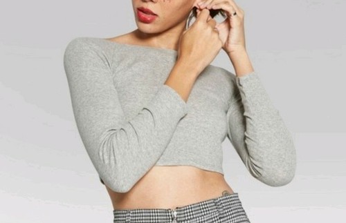 xxl long sleeve ribbed gray nwt | eBay