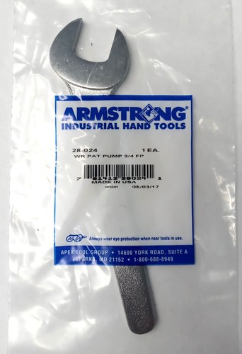 Armstrong Service Pump Wrench 3/4" Chrome Thin Pattern USA 28-024 - Picture 2 of 2