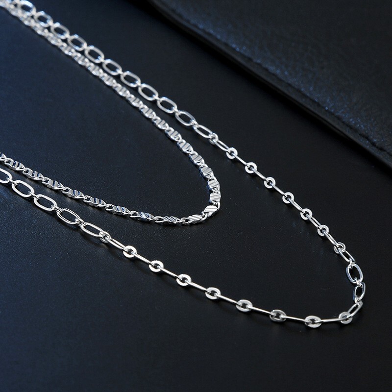 【luijewelry】plum chain necklace 34 Jewelry Solid 22k Gold Handmade Chain Necklace Handmade