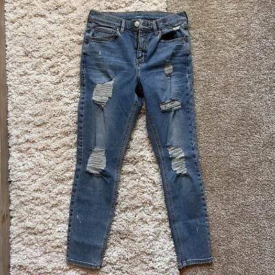 Topshop Distressed Jeans. W28 L28 Blue