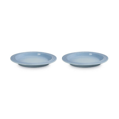 LE CREUSET コースタルブルー　18cm LE CREUSET Plate 18cm Coastal Blue set of 2 dish Bridal Gift from