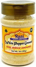 Rani White Pepper (Peppercorns) Ground, Spice 3oz (85g)