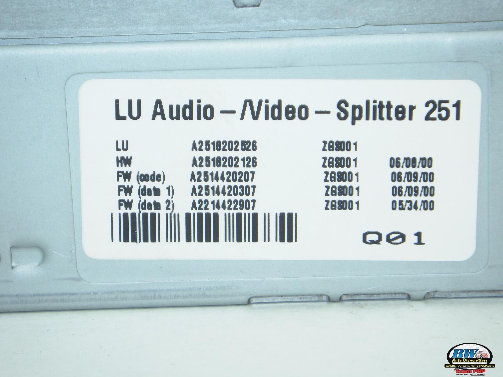MERCEDES Ml GL W164 R W251 Control Unit DVD Video Player  