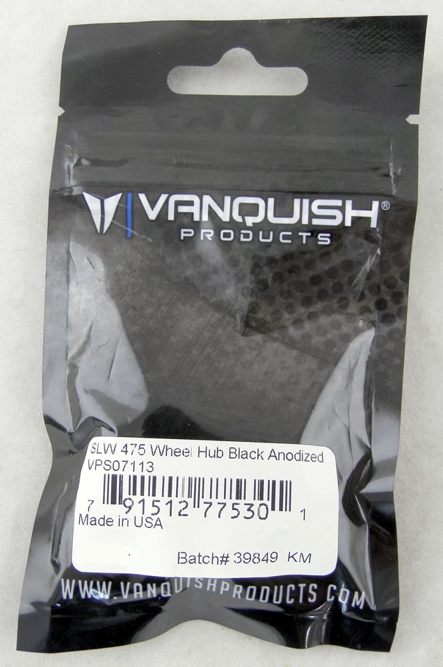 SLW 475 Wheel Hub, Black Anodized (2-Pk) - Vanquish #VPS07113 - Image 3 of 3