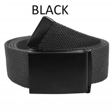 Canvas Fully Adjustable Belt with Black Flip Top Buckle      " Unisex & Cotton "