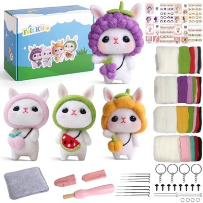 Crochet Kit for Beginners 4PCS Cute Animals-Rabbit Beginner Crochet Animal Ki...