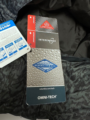 NWT Youth Columbia Omni Tech Interchange L(14-16)Gray/Black Camo Ski Jacket - Picture 10 of 10
