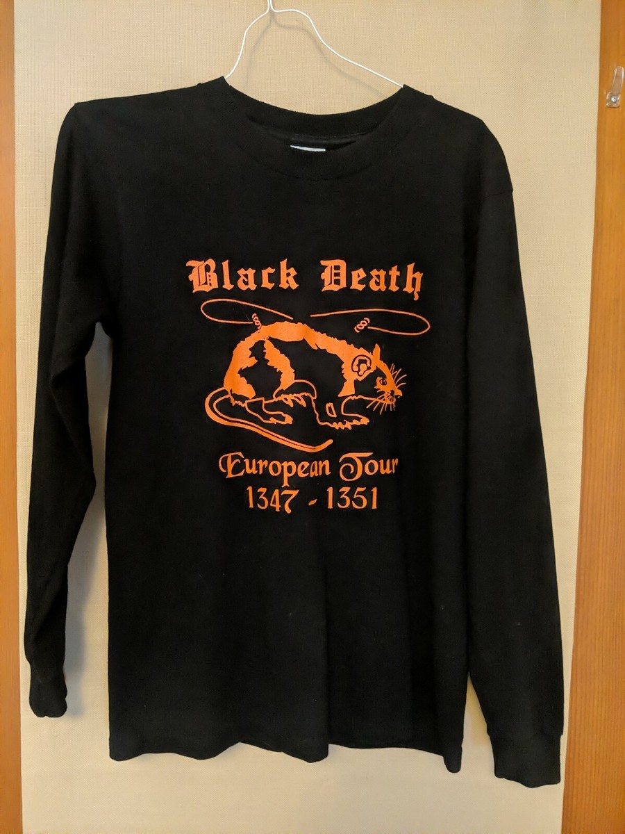 Black Death European Tour 1347-1351 VTG Alore Black Long Sleeve T