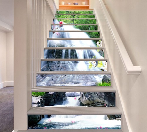 3D SUNFLOWER 350NA Stair Risers Decoration Photo Mural Decal Wallpaper