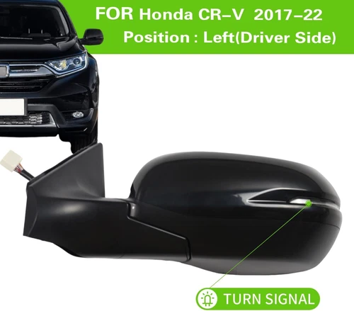 Left Driver Side View Mirror for HONDA CRV 2017-2022 W/BSM Power Signal Heated