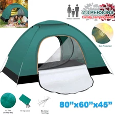 2-3 Person Pop Up Tents Waterproof Windproof Instant Tent for Camping Hiking
