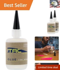 USA-Made TAC Fletching Glue - Reliable Fabric Adhesive Cures in 5 Seconds (1oz)