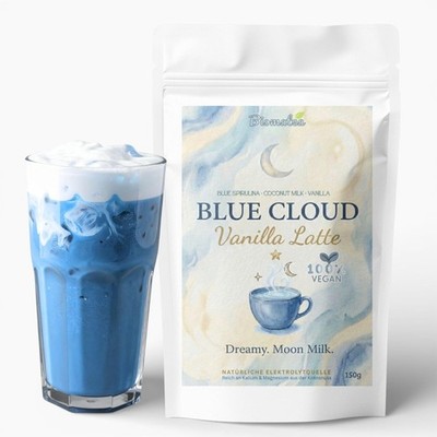 Biomatea Blue Cloud Vanilla Latte 150g Spirulina Kokos Pulver Vegan Superfood