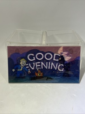 Fallout 76 Vault Boy ''Good Evening/Good Morning'' Lenticular Sign Wall Plaque 8x4