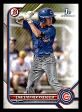 Christopher Paciolla 2022 1st Bowman Draft #BD-185 Chicago Cubs ROOKIE RC