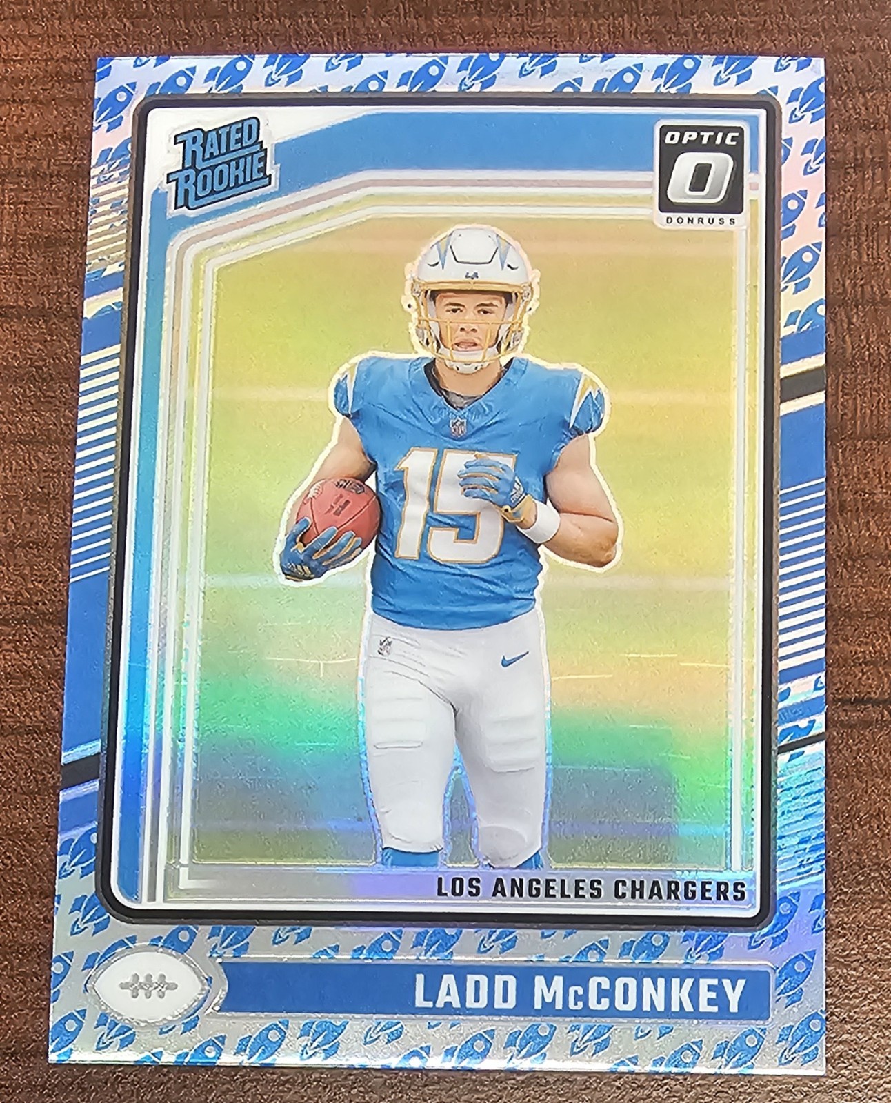 2024 Panini Donruss Optic - Rated Rookie Ladd McConkey #266 Rocket Prizm (RC)