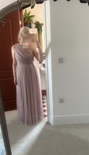 Anaya With Love Blush Pink One Shoulder Tulle Maxi Dress Bridesmaid Prom Wedding