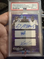 CJ STROUD ANDERSON HUTCHINSON 2023 Leaf Tri-Graphics Auto Texans PSA 10  6/6