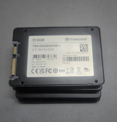 Lot of 8 Transcend 512GB 2.5'' SATA III Industrial SSD TS512GSSD470K-I Wide Temp