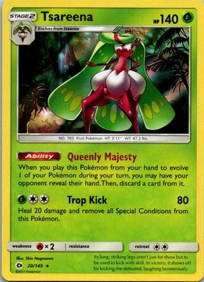 Tsareena Holo Rare SM Base Set 20/149 NM