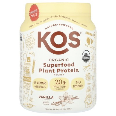Organic Superfood Plant Protein Powder, Vanilla, 1.2 lb (555 g)