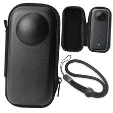 Black PU Mini Carrying Hard Shell Travel Storage Case Compatible with