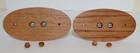 2 pc. Vintage Metal Wall Mount Coat Hat Towel Double Hook Hanger Porcelain Knobs — photo 3