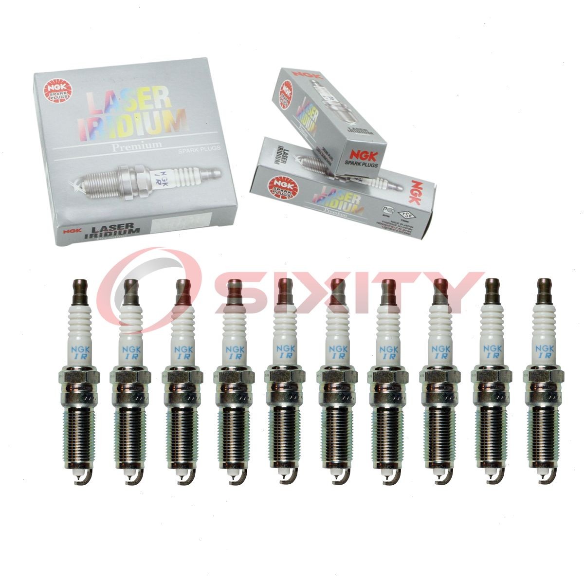 10 pc NGK 94769 ILZTR6A8G Laser Iridium Spark Plugs for SP532 CYFS13YRC et