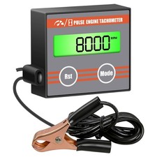 Small Engine Tachometer, Digital Tachometer Tach Gauge Reset Function with Cl...