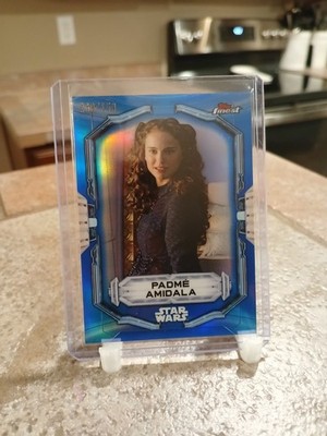 2022 Topps Finest Star Wars Padme Amidala Blue Refractor #/150