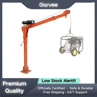 Truck Crane 1100LBS w/3500LBS Electric Winch Adjustable Boom 360°Rotation