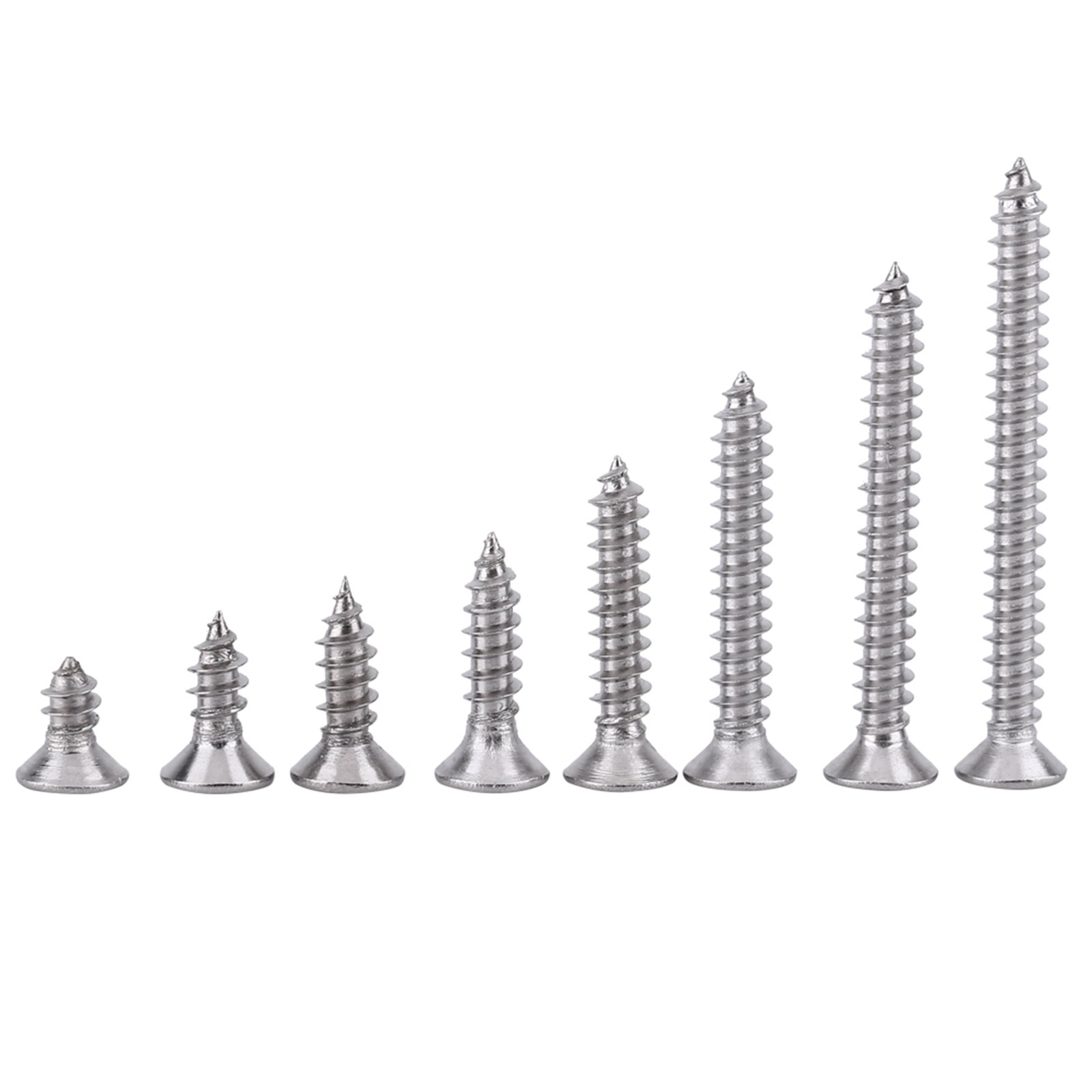 200pcs M3 Stainless Steel SS304 SelfTapping Screws Pan Flat Truss Head↑.