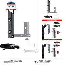 Side Mount Trailer Ladder Rack Foldable Heavy Duty Steel Rack With Strap ...