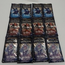 Disney Lorcana The First Chapter TCG Trading Card Game 12 Pack Lot Ready To Ship