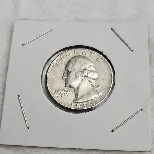 1964 Washington Quarter Denver 90% Silver Circulated US Coin