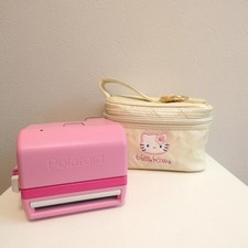 Cámara instantánea Polaroid Hello Kitty rosa con estuche de transporte vintage