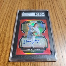 Drew Thorpe, 2022 Panini Prizm DP, Red Prizm Auto, #/50 SGC 10 Gem Mint