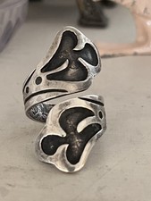 Vintage Sterling Silver Taxco Mexico bypass Ring