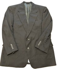 Austin Reed for Dillard s Black Pinstripe Wool Blend Sport Coat Blazer 42R USA
