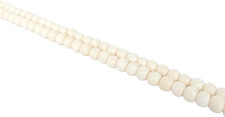 Cuentas redondas de hueso de búfalo blanco de 8 mm para fabricación de joyas nativas americanas, gargantillas,
