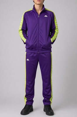 Kappa Tracksuit Set Mens Size S Purple Jacket Pants Firebird Style