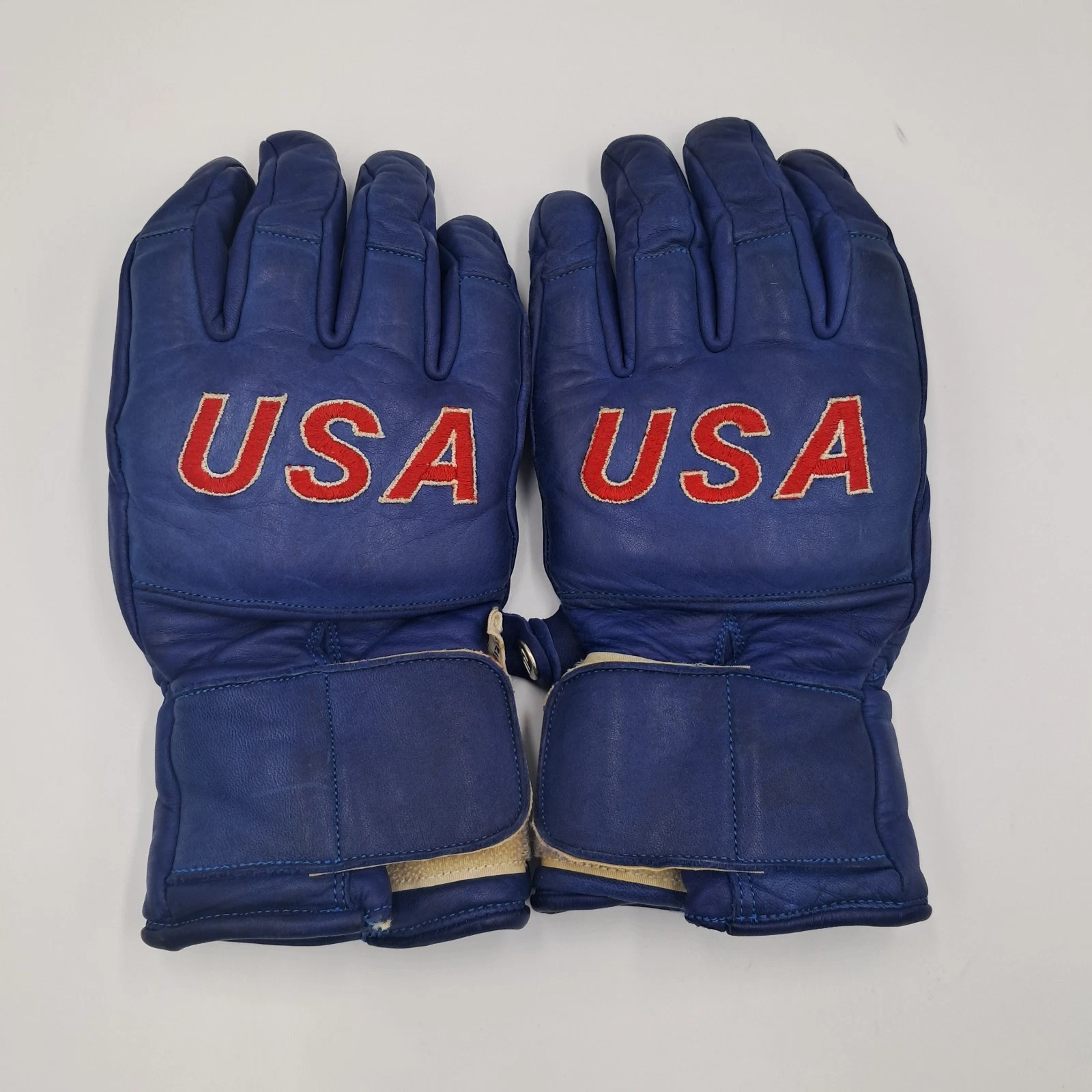 VTG 80s Mizuno Team USA Winter Olympics Gloves Red White Blue Ski Snow Rare