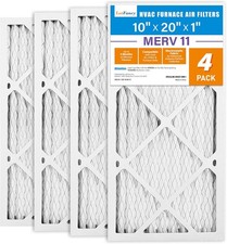 4 Pack 10x20x1 MERV 11 Air Filter Electrostatic Pleated AC Furnace Air Filter