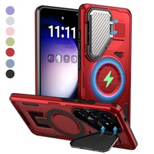 For Samsung Galaxy S26 S25 S24 S23 S22 Ultra MagSafe Case With Lens Stand Cover
