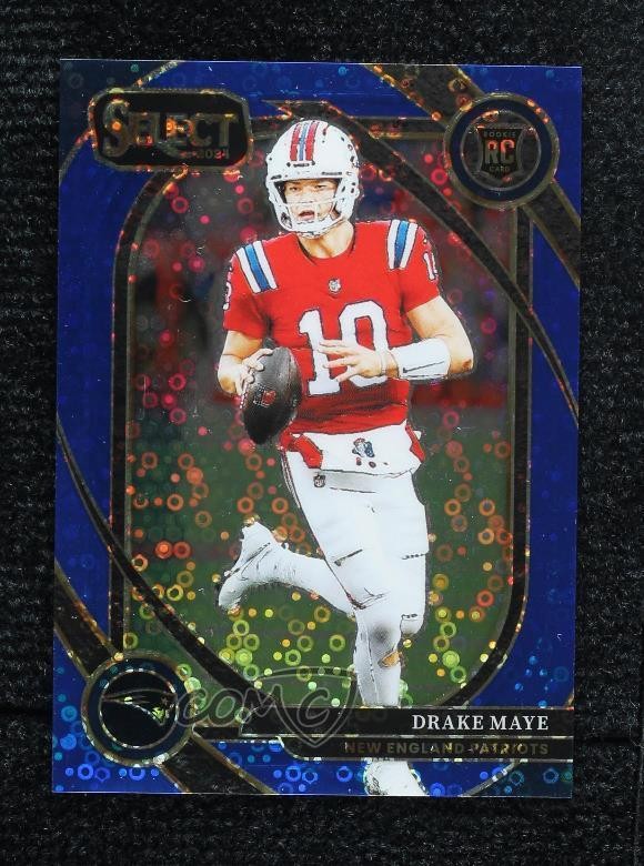 2024 Panini Select Club Level Blue Disco Prizm 21/25 Drake Maye #218 Rookie RC