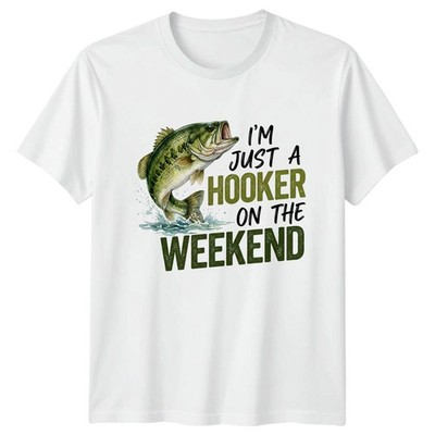 Im Just A Hooker On Herren T-Shirt Barsch Angeln Angeln Vatertag Geschenk für Ihn